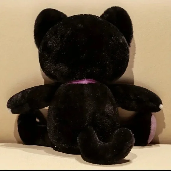 {NEW} Cute Skeleton Cat Doll Plush Toy Black - Picture 3 of 6